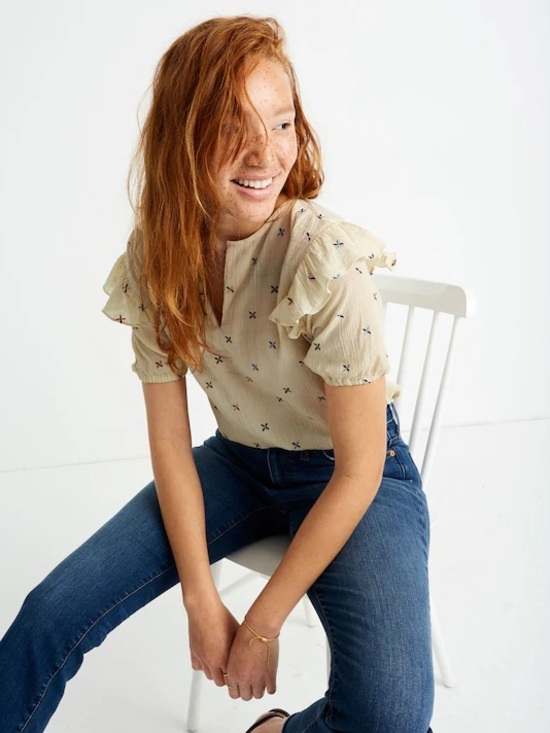Madewell Tops - Madewell Embroidered Gazebo Top